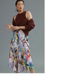 Anthropologie A-Line Midi Skirt new
